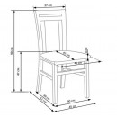 Стул HALMAR HUBERT 8 темный орех/Lars 07